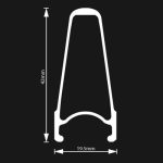 H+Son SL42 700C felni - polír